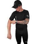 Men's compression shirt, back view