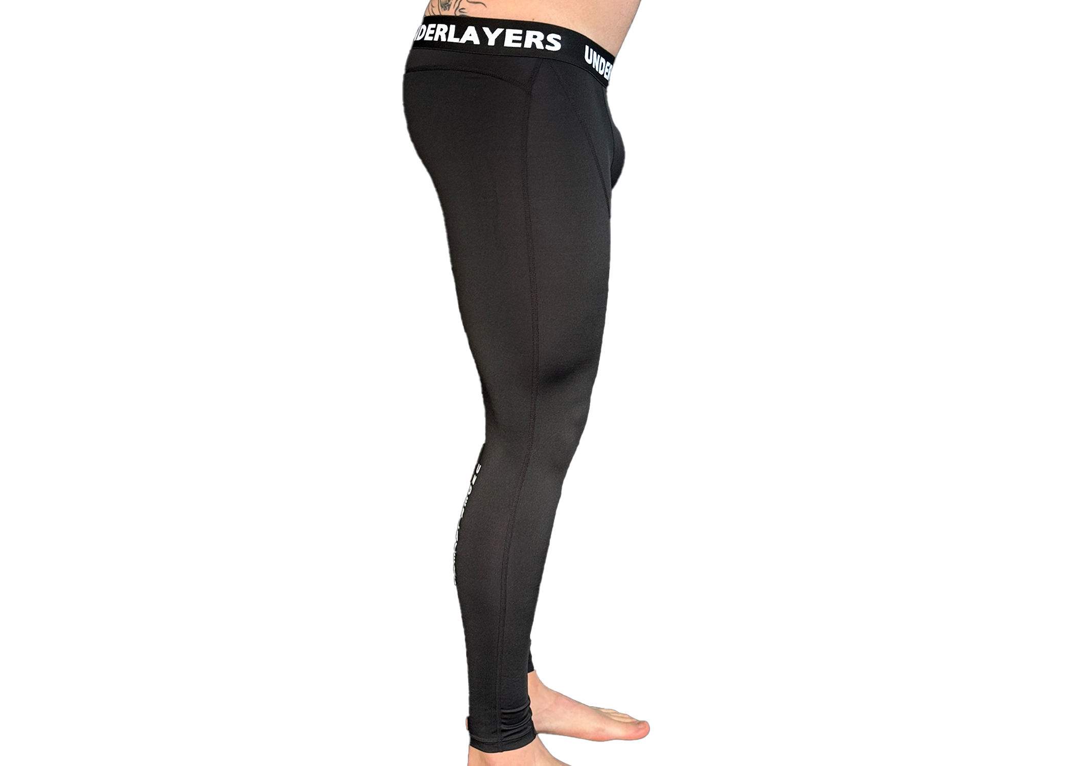 Compression leggings fabric close-up, moisture-wicking material