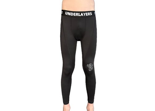Kids' compression leggings, front view