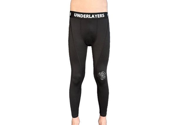 Kids' compression leggings, front view