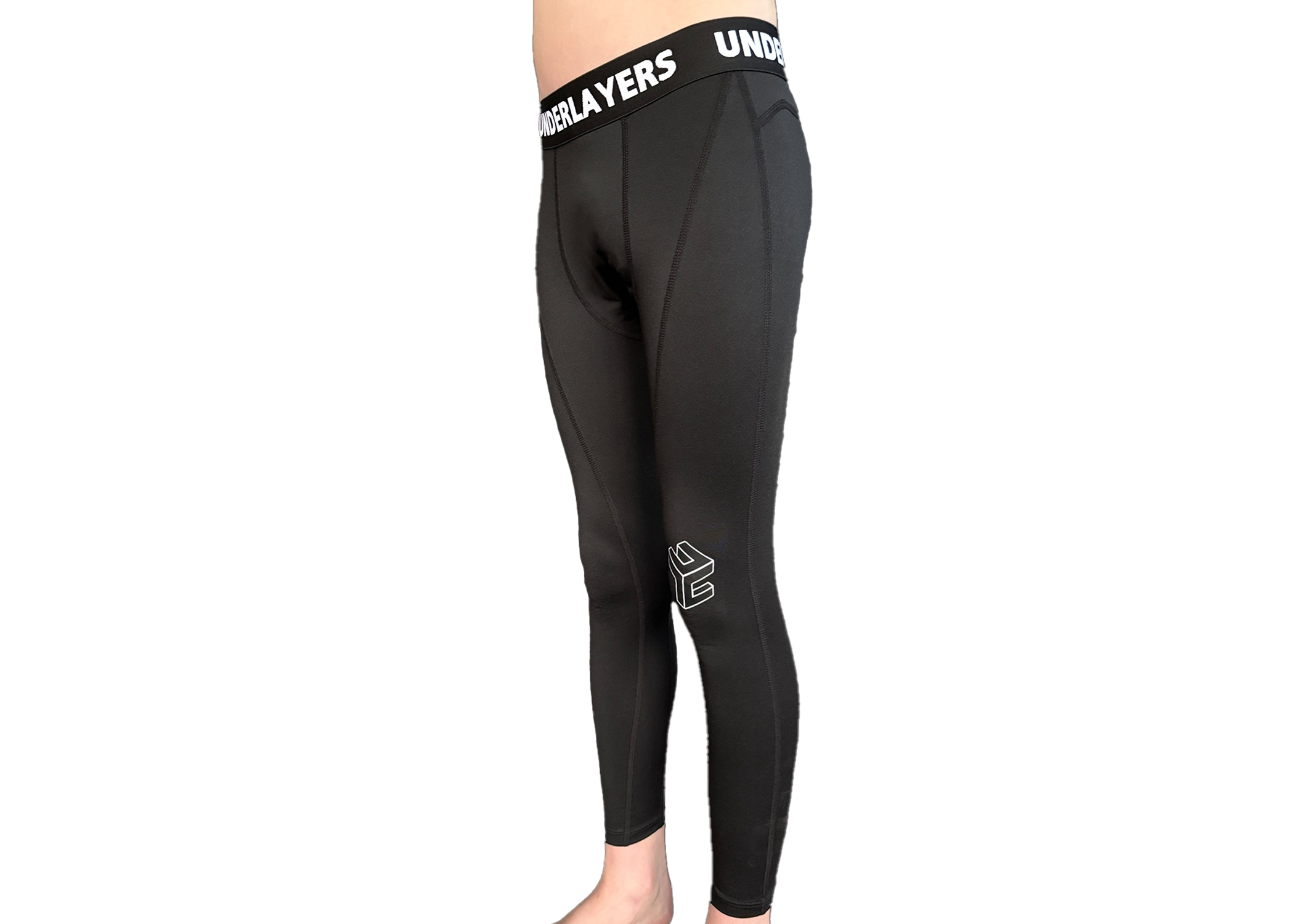 Kids' compression leggings, back view