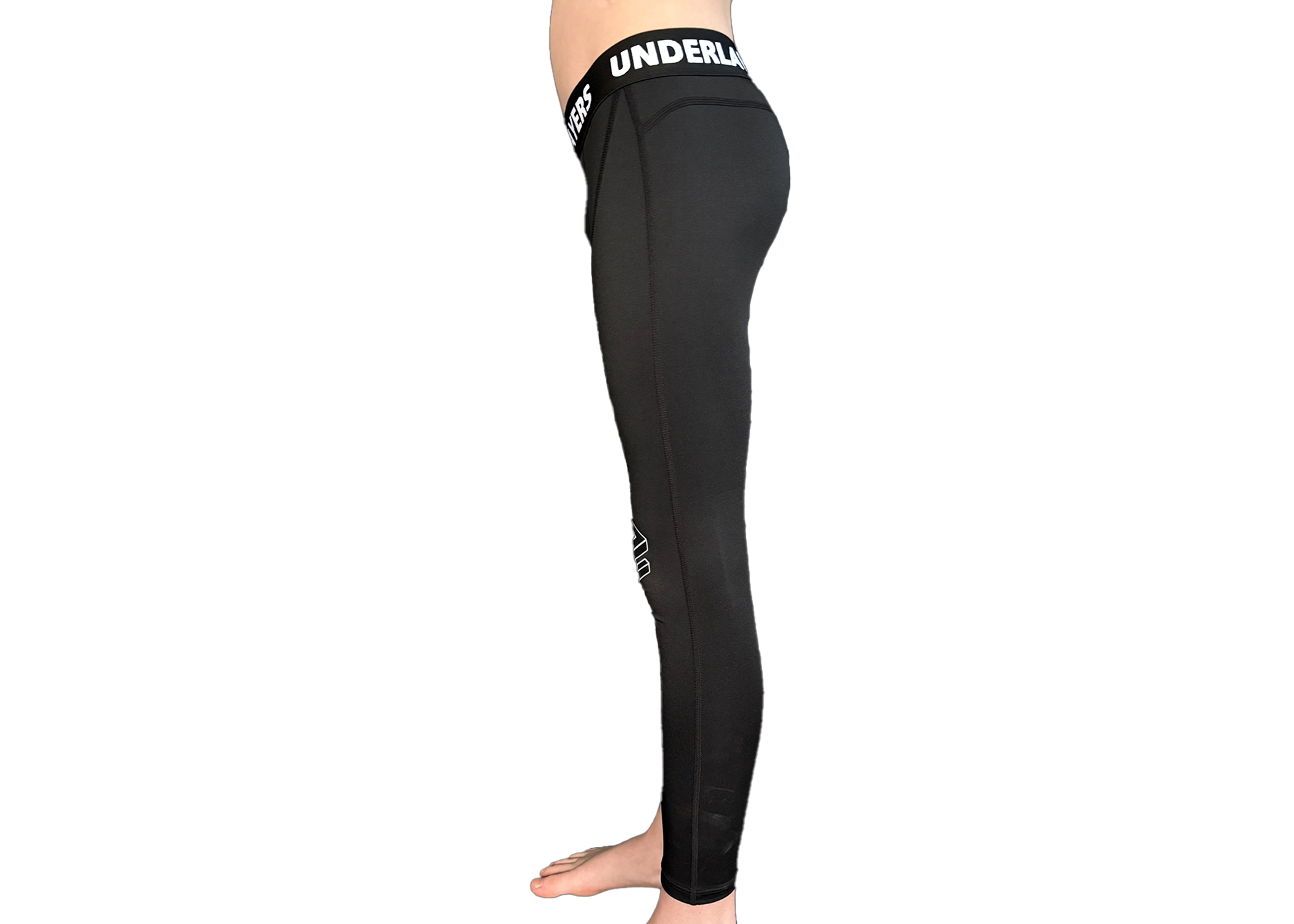 Kids' compression leggings, side view