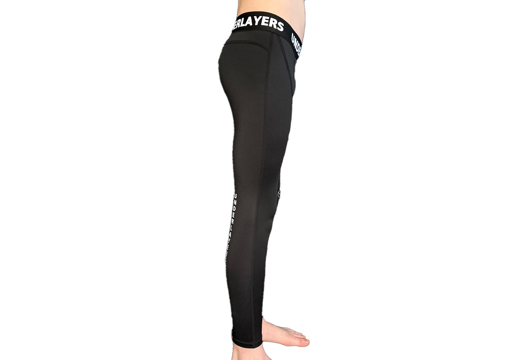 Youth compression leggings fabric close-up