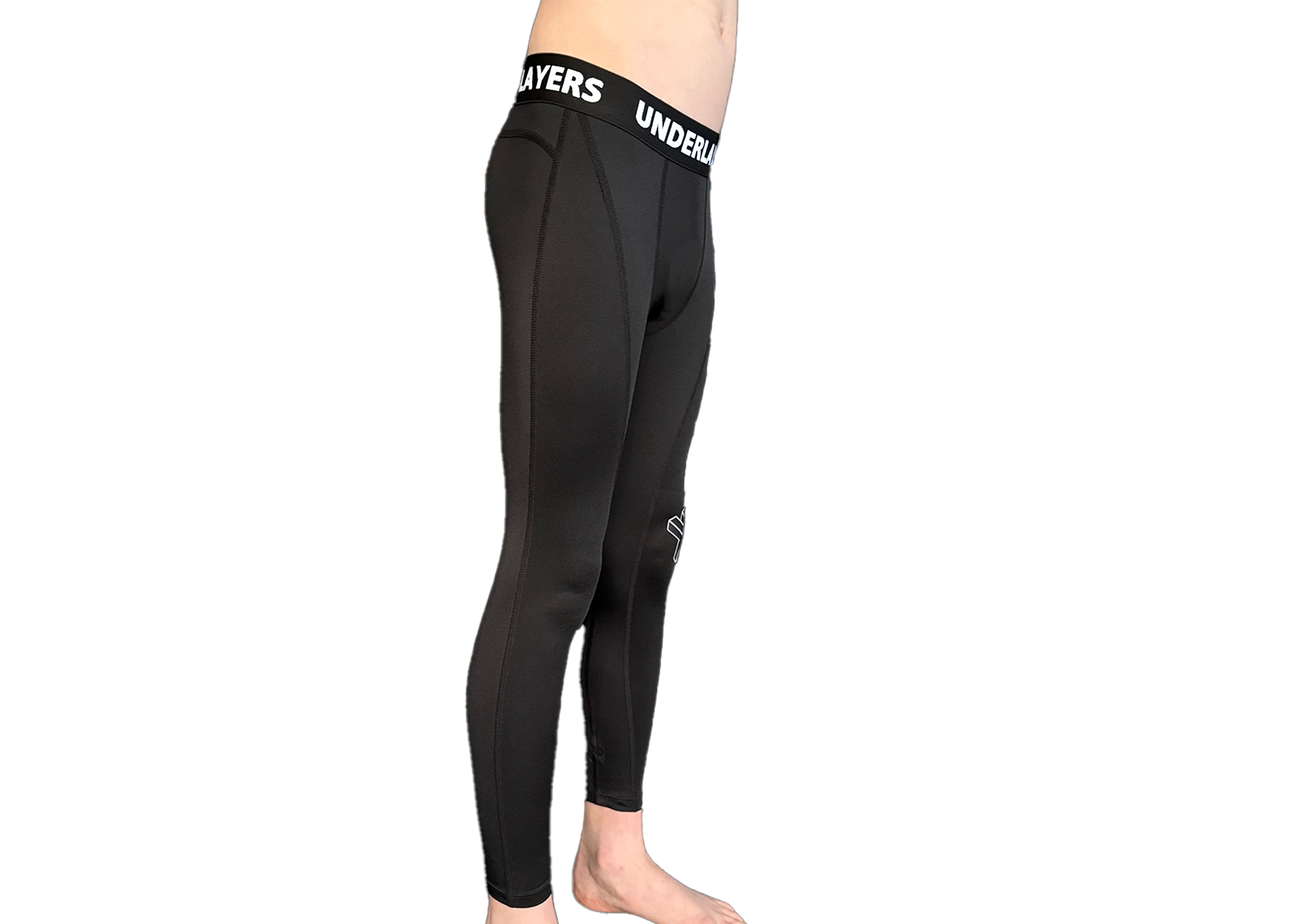 Kids' compression leggings worn under riding gear